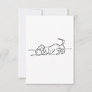 Carte De Remerciements Dessin humoristique de chien saucisse