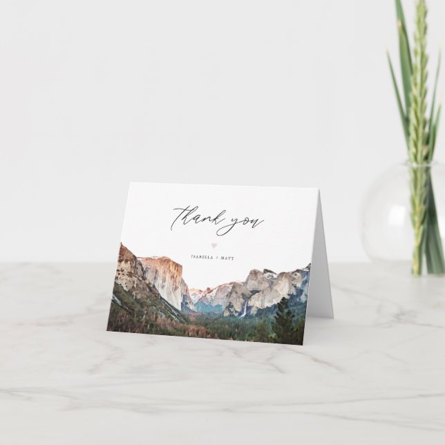 Carte De Remerciements Destination Skyline du parc national YOSEMITE (Devant)