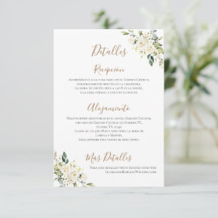 Carte De Remerciements Détails du Mariage Boho en espagnol