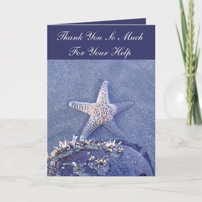 Carte de remerciements d'étoiles de mer (Devant)