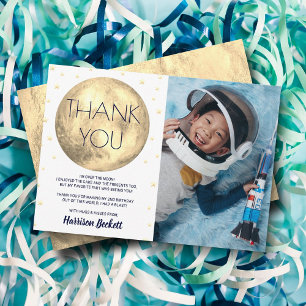 Carte De Remerciements Deux La Lune 2e photo d'anniversaire