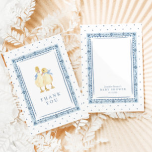 Carte De Remerciements Deux Petits Canetons Classique Garçons Jumeaux Bab