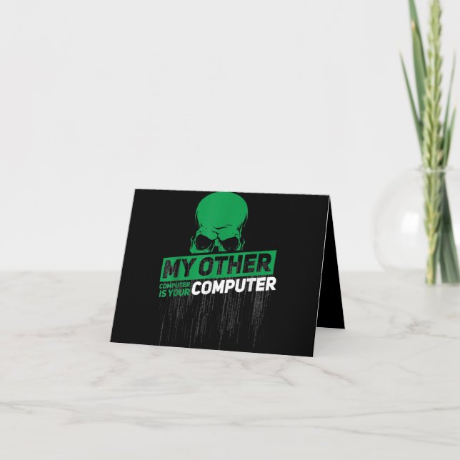 Carte De Remerciements Développeur Sysadmin Engineer Hacker Code d'admini (Devant)