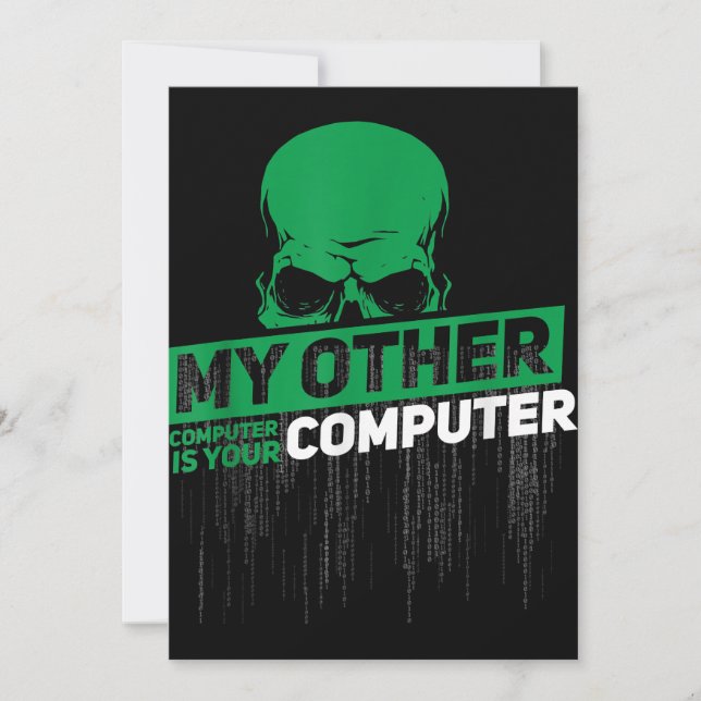 Carte De Remerciements Développeur Sysadmin Engineer Hacker Code d'admini (Devant)