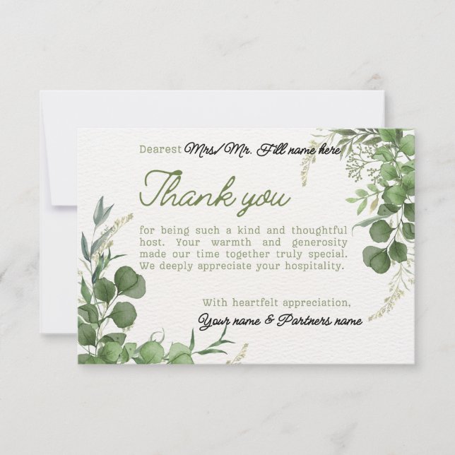 Carte De Remerciements Devenez écolo (Devant)