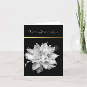 Carte De Remerciements Dewdrops Clematis 3 Condolences Sympathy Note