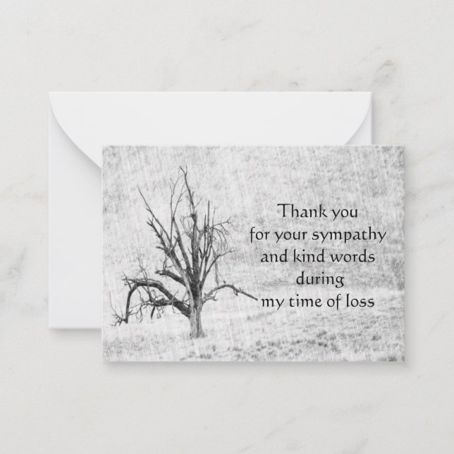 Carte de remerciements d'hiver (Devant)