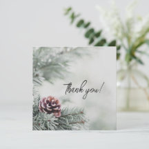 Carte de remerciements d'hiver