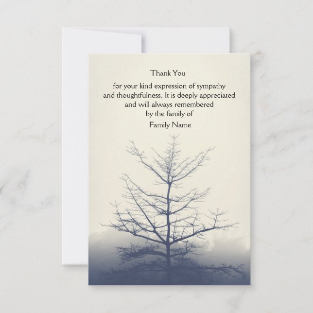 Carte de remerciements d'hiver (Devant)