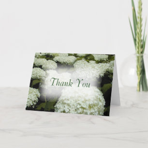Carte de remerciements d'hortensia