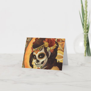 Carte De Remerciements Dia De Los Muertos Throw Pillow