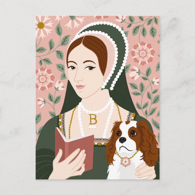 Carte de remerciements d'illustration Anne Boleyn (Devant)