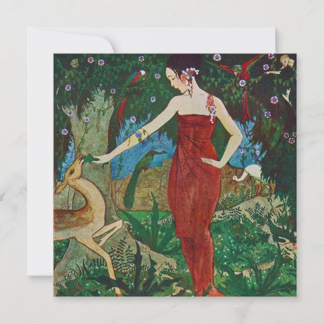 Carte de remerciements d'illustration vintage Cram (Devant)