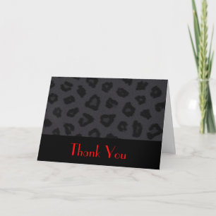 Carte de remerciements d'impression Panther