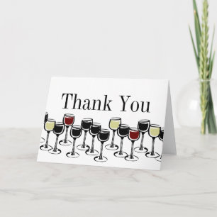 Carte De Remerciements Dîner de vin soirée dégustation de vin gala