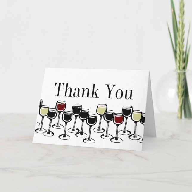 Carte De Remerciements Dîner de vin soirée dégustation de vin gala (Devant)