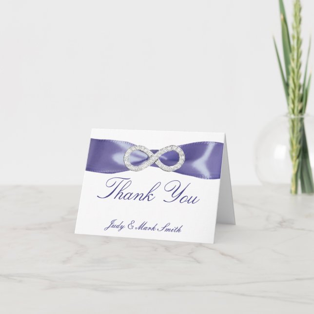 Carte de remerciements d'infinité de Diamant Bleu  (Devant)