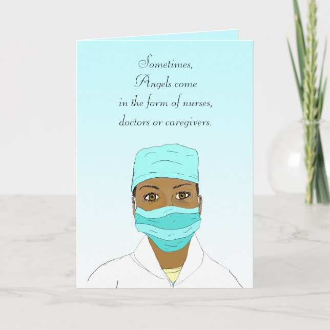 Carte de remerciements d'infirmière ou de médecin (Devant)