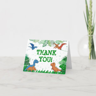Carte De Remerciements Dinosaur Anniversaire de enfant Dino Trex Boy Jura