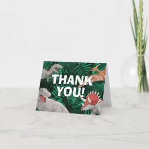 Carte De Remerciements Dinosaur Anniversaire Enfants Dino Trex Garçon Jur