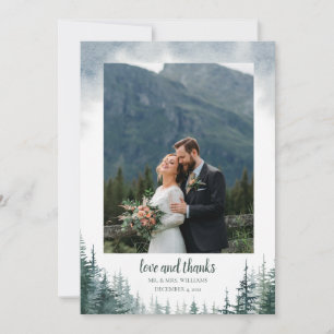 Carte de remerciements d'insertion photo Mariage r