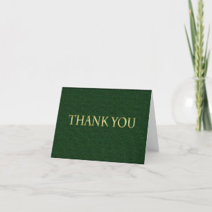 Carte De Remerciements Diplôme Vert et Or