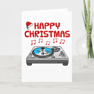 Carte De Remerciements DJ Christmas Card Music Producteur Musicien