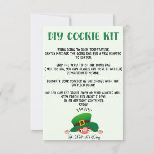 Carte De Remerciements do-it-yourself COOKIE KIT INSTRUCTIONS, JOUR DE LA