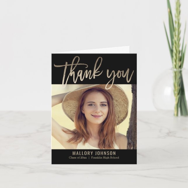 Carte de remerciements d'obtention du diplôme de G (Devant)