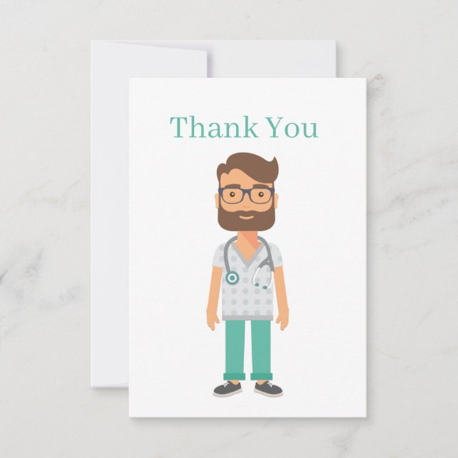 Carte De Remerciements Docteur ajouter du texte (Devant)