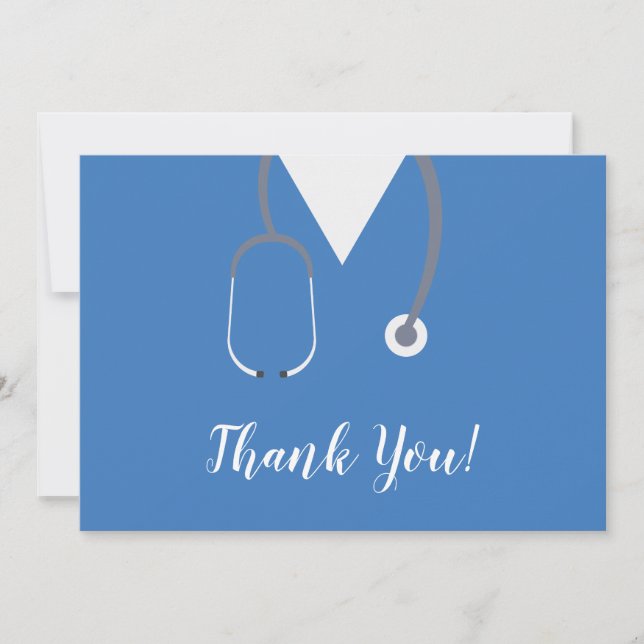 Carte De Remerciements Docteur et infirmière (Devant)
