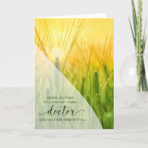 Carte De Remerciements Docteur Grasses d'été Nature éclairée