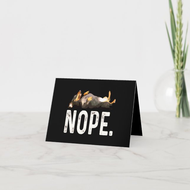 Carte De Remerciements Dog | Miss Dachshund. Non. (Devant)