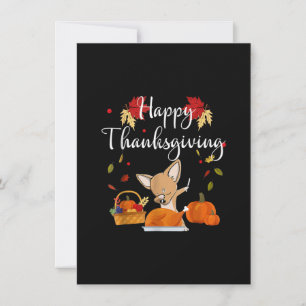Carte De Remerciements Dog Turkey Happy Thanksgiving