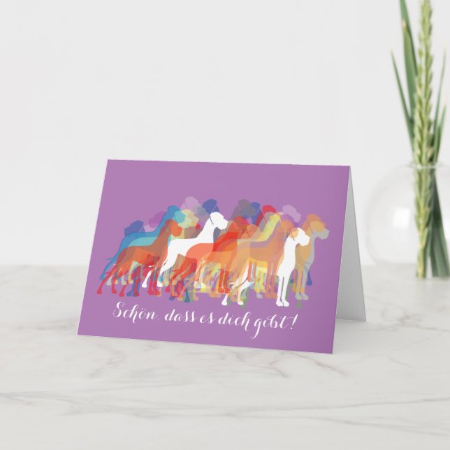 Carte De Remerciements Doggenkarte Danke (Devant)