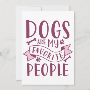 Carte De Remerciements Dogs Are My Favorite People
