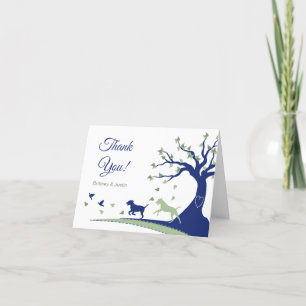 Carte De Remerciements Dogs Chasing Birds