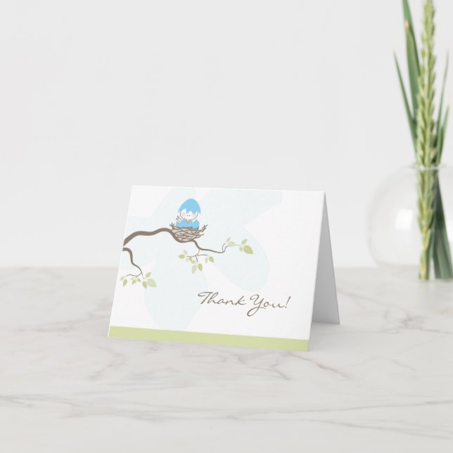 Carte de remerciements d'oiseaux de bébé (Devant)