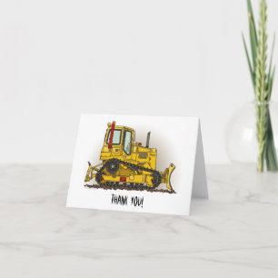 Carte De Remerciements Doisseur grand bulldozer