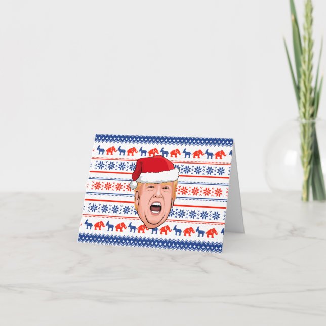 Carte De Remerciements DONALD TRUMP Noël (Devant)