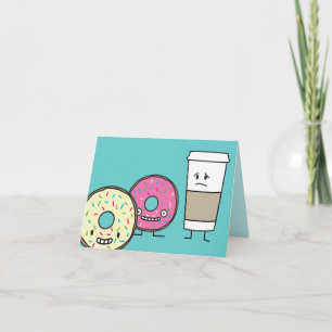 Carte De Remerciements Donuts et café