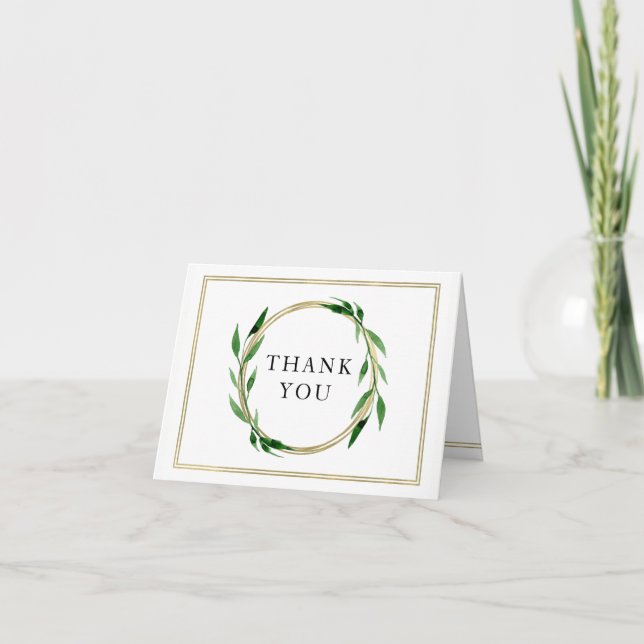 Carte de remerciements d'or de mariage de (Devant)