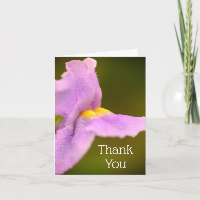 Carte de remerciements d'orchidée violette pâle (Devant)