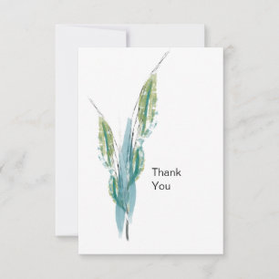 Carte De Remerciements Douce Fête de Bébé au Feuillage Aquarelle Coloré 