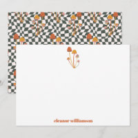 Douche à carreaux personnalisée Rétro Orange Champ