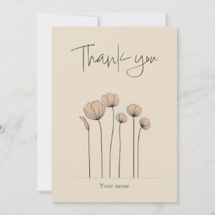 Carte De Remerciements Douche nuptiale aux tons confus