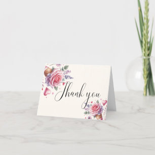 Carte De Remerciements Douche nuptiale en crème glacée Pastel