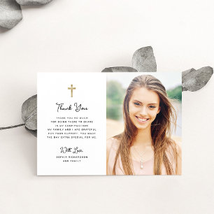 Carte De Remerciements Doux et simple   Confirmation photo