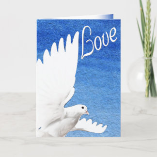 Carte De Remerciements Dove Love Watercolor