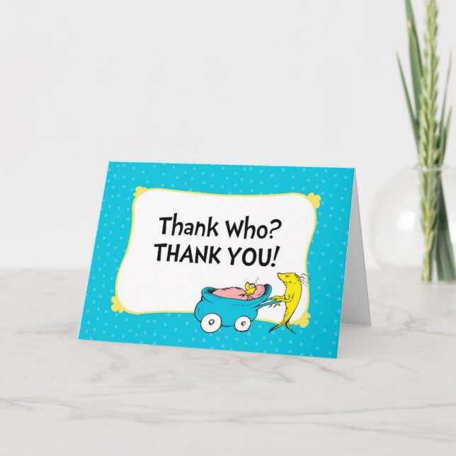 Carte De Remerciements Dr. Seuss | Un Poisson - Remerciements pour Baby S (Devant)